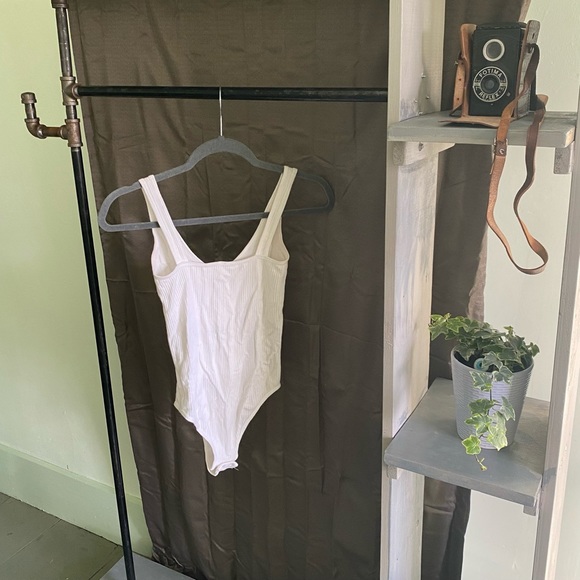 White Stretchy Body Suit - Picture 2 of 4